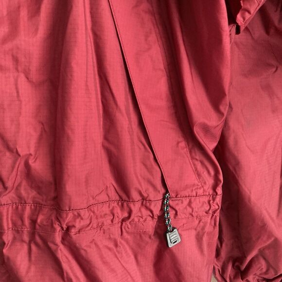 LL Bean Anorak Jacket Mens XL Full Zip Red Lightweight Rain Coat Windbreaker - Picture 7 of 12